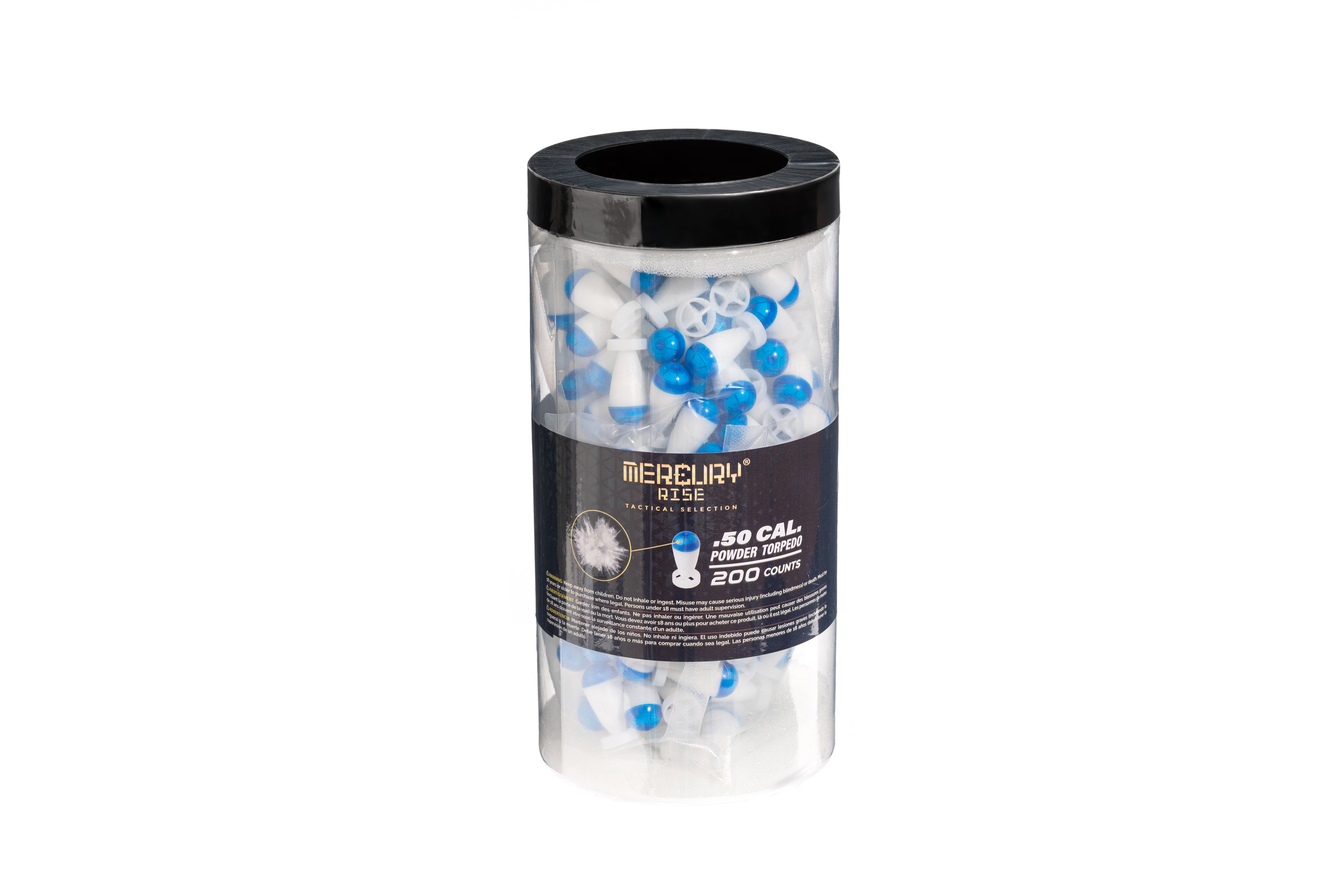 (Licensed Wholesaler) Mercury Rise Self Defense Powder Torpedo Ammo for Torpedo Revolver Pistol Paintball Gun (200 Counts Per Jar)