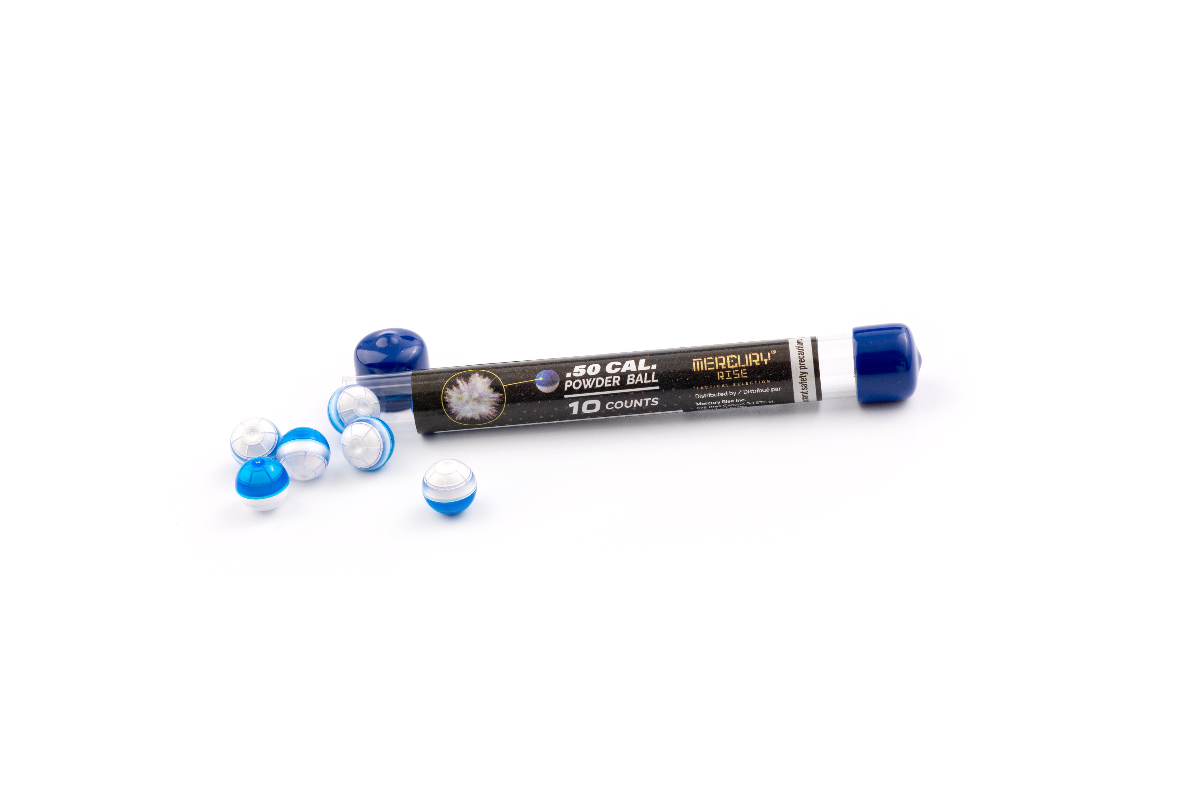 Mercury Rise Self Defense .50 Cal Powder Ball Ammo for Training Pistol Paintball Gun (10 Counts Per Tube)