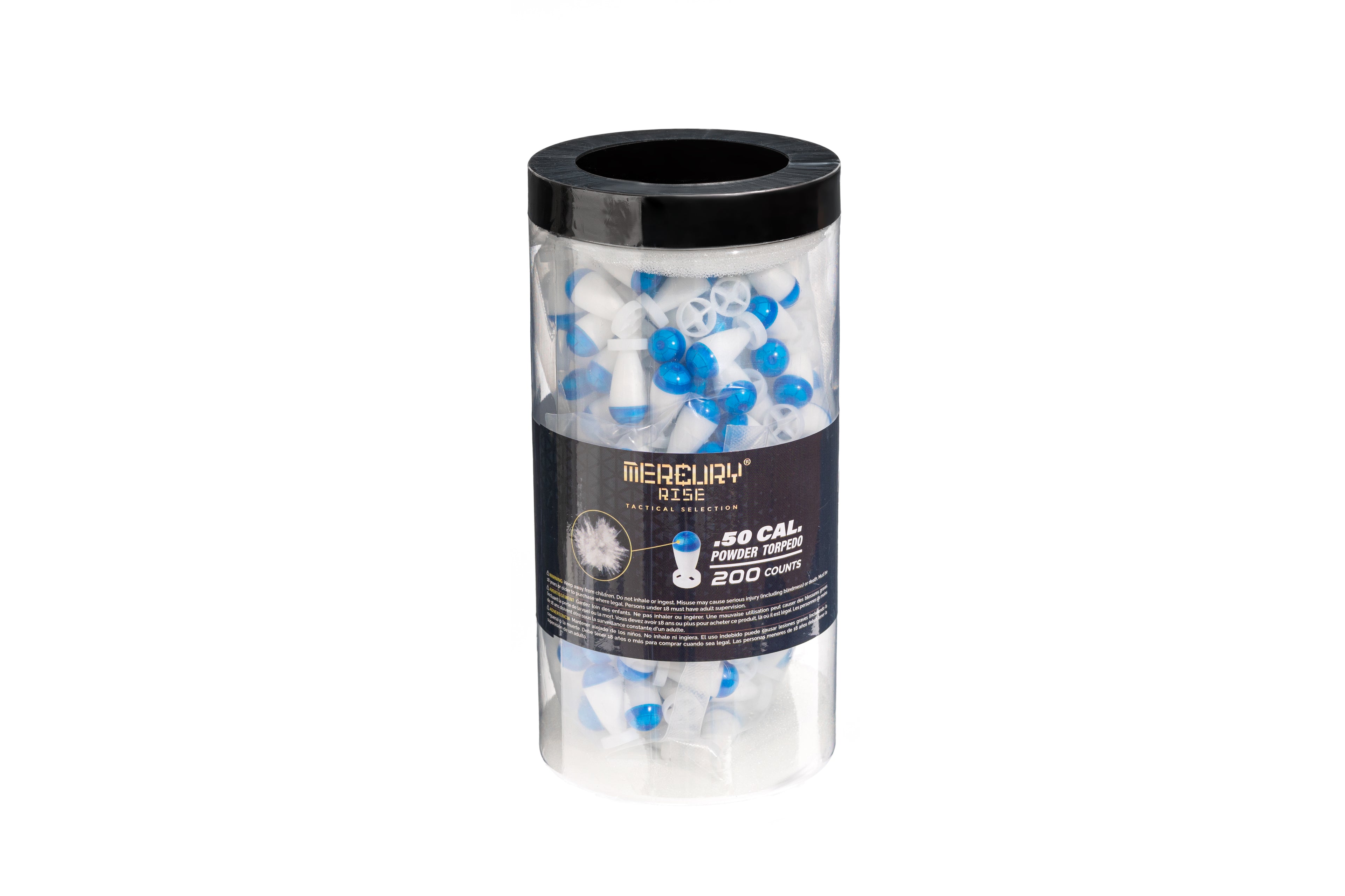 Mercury Rise Self Defense .50 Cal Powder Torpedo Ammo for Torpedo Revolver Pistol Paintball Gun (200 Counts Per Jar)