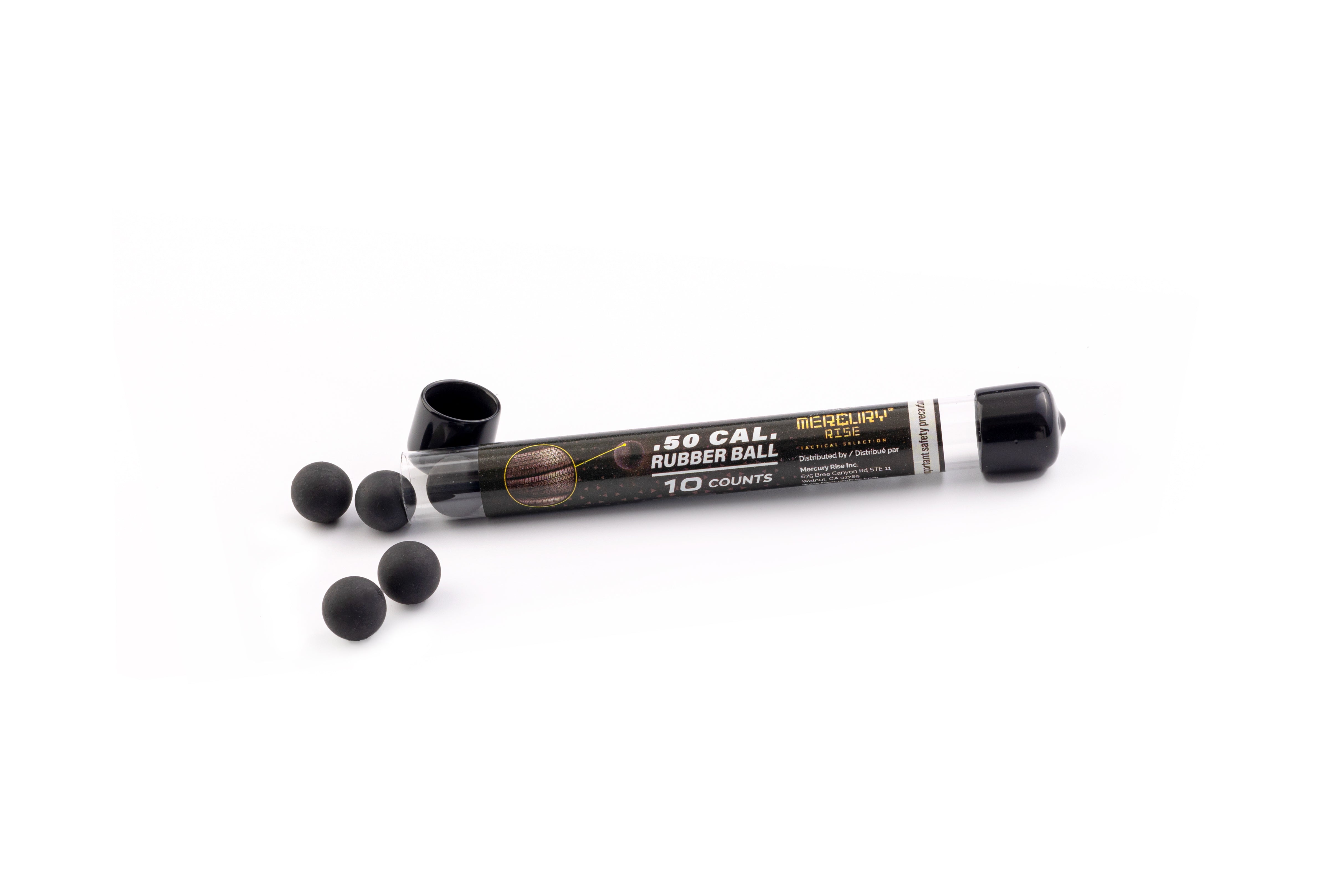 Rubber Rifle Rounds Mercury Rise Self Defense .50 Cal TPE Rubber Ball Ammo for Training Pi